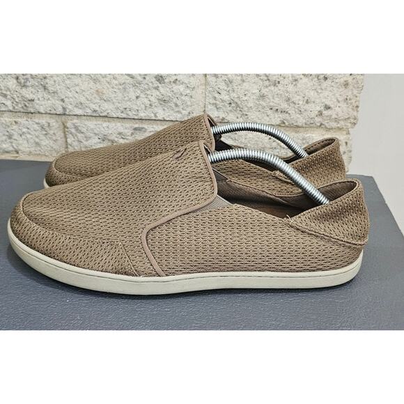OluKai Nohea Mesh Slip On Comfort Shoes Tan Khaki Men\'s Size US 11.5 main image 7
